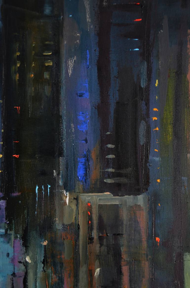 Original Abstract Cities Painting by Zhanna Kondratenko