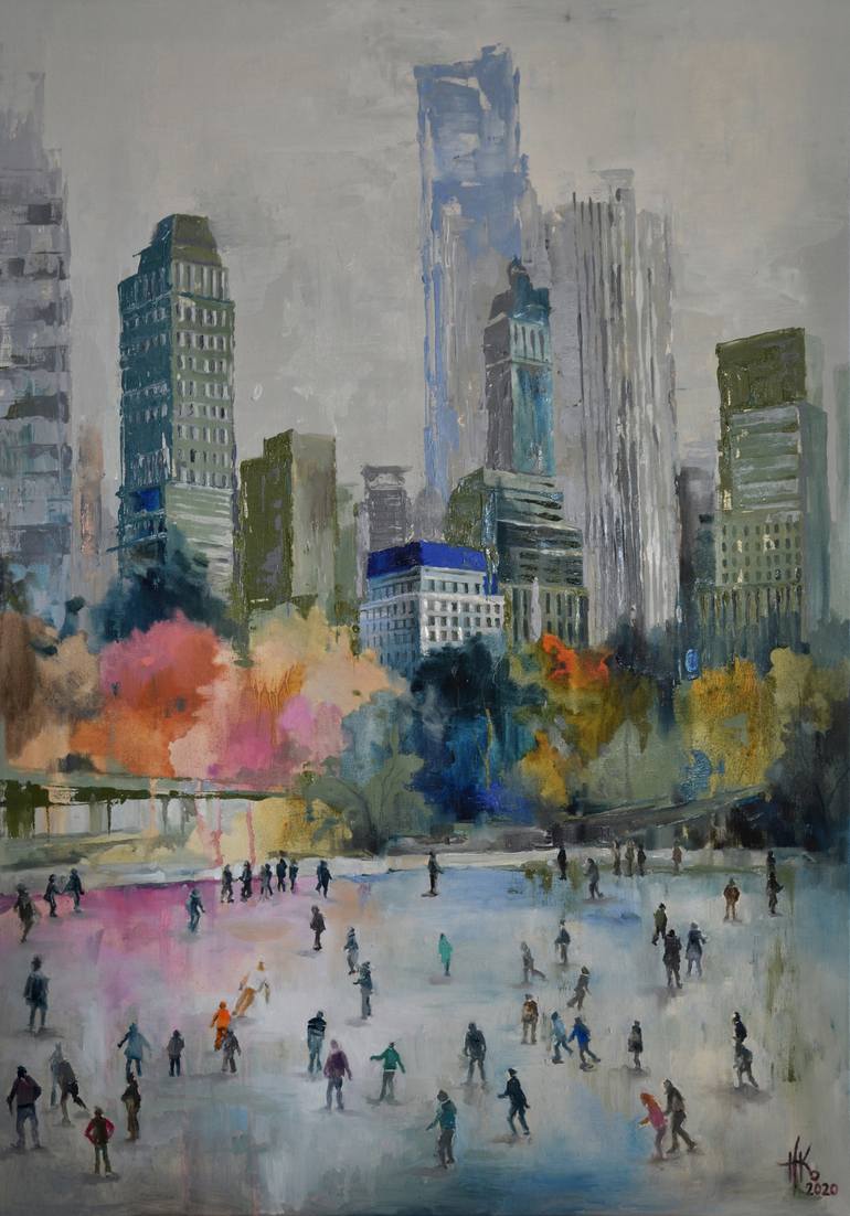 Ice Rink Painting by Zhanna Kondratenko Saatchi Art