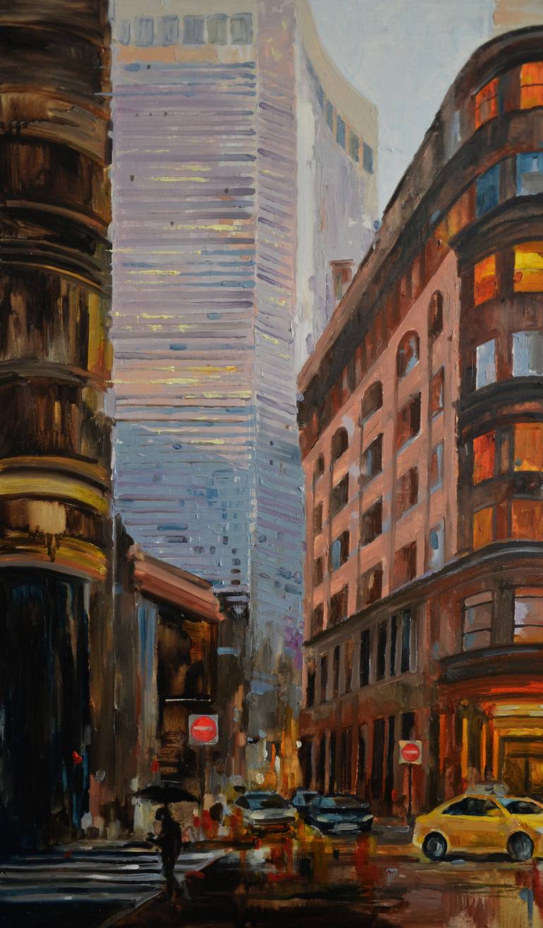 Original Cities Painting by Zhanna Kondratenko