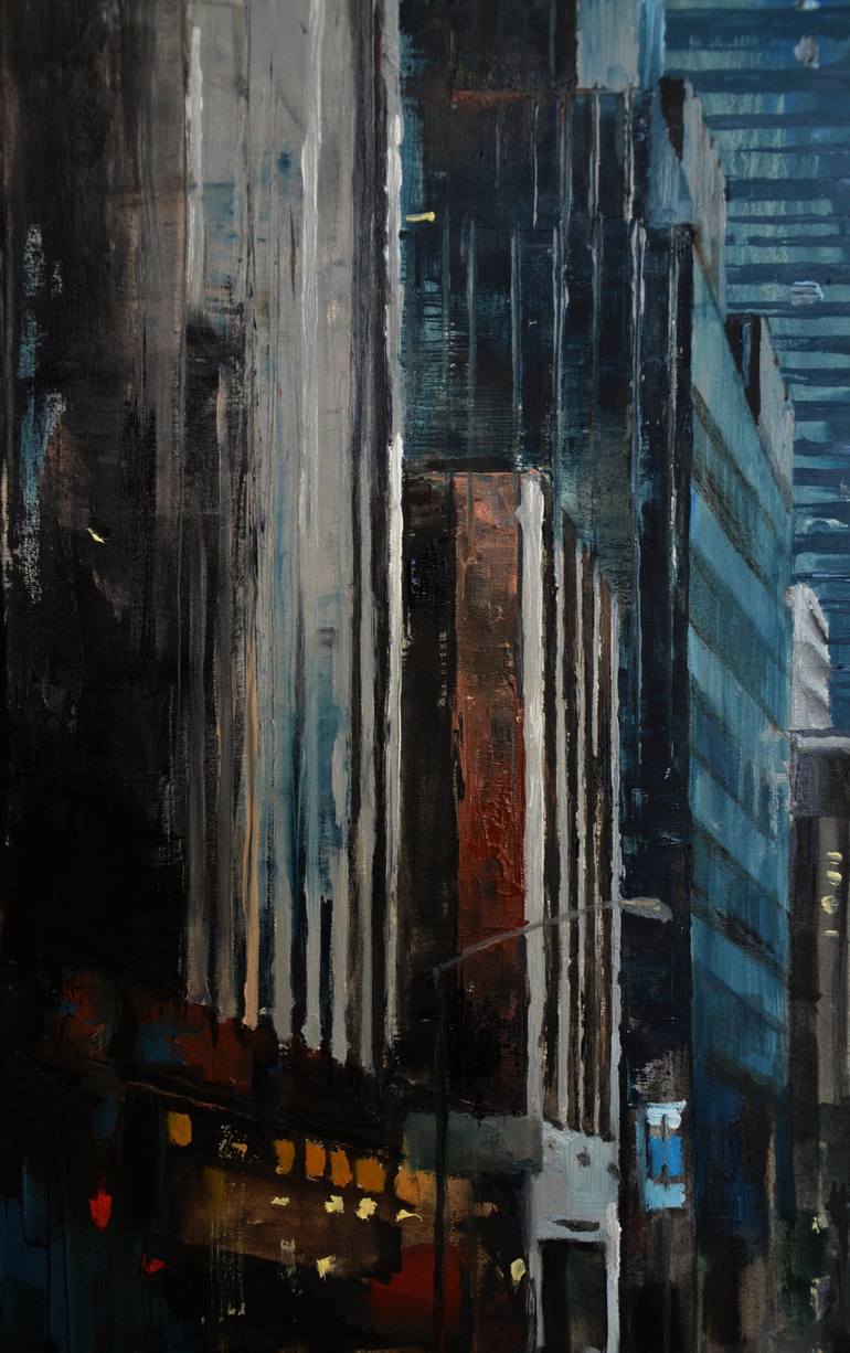 Original Abstract Cities Painting by Zhanna Kondratenko