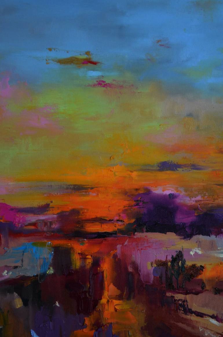 Original Abstract Landscape Painting by Zhanna Kondratenko