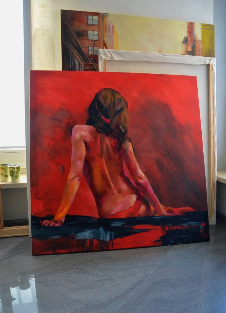 Original Abstract Nude Painting by Zhanna Kondratenko