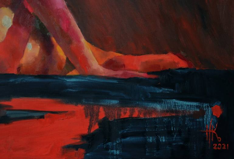 Original Abstract Nude Painting by Zhanna Kondratenko