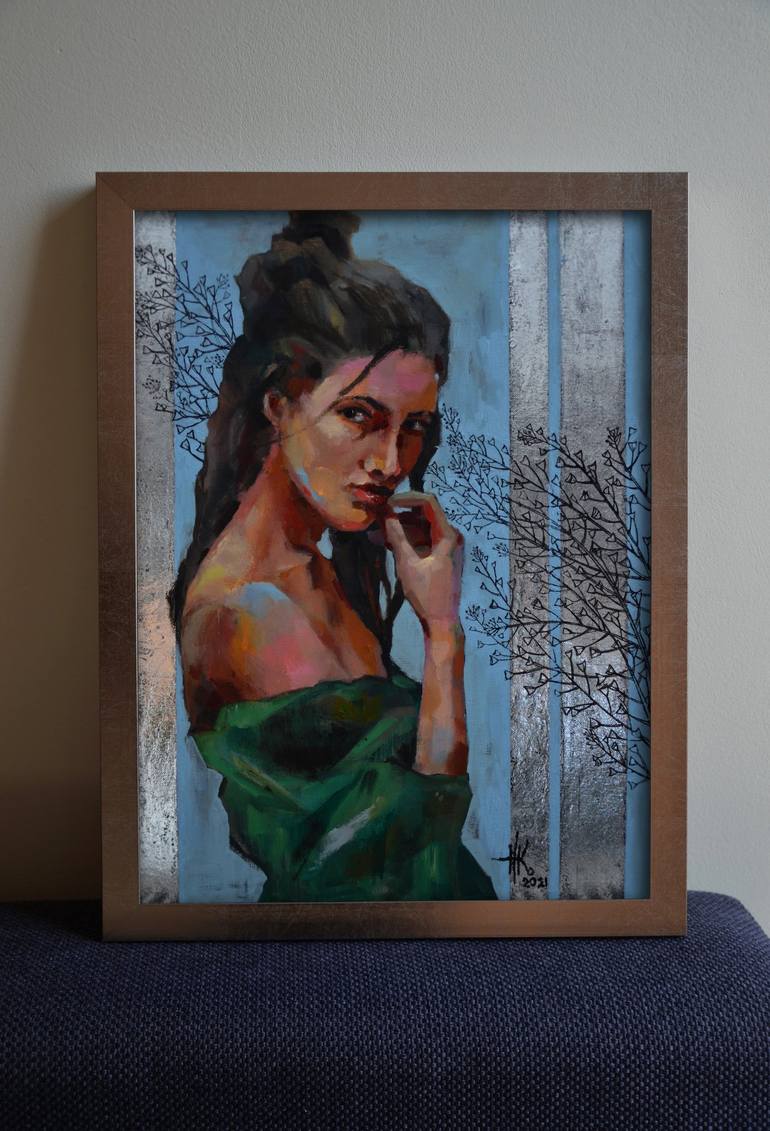 Original Abstract Portrait Painting by Zhanna Kondratenko