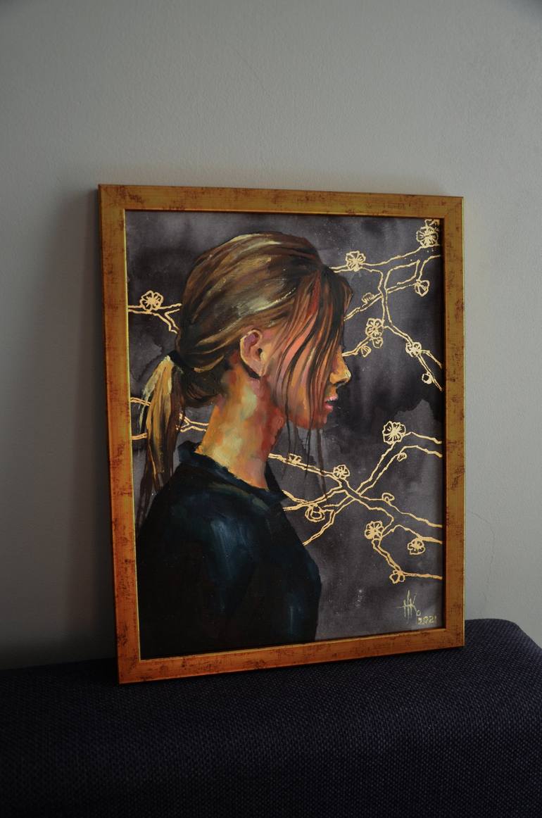 Original Abstract Portrait Painting by Zhanna Kondratenko