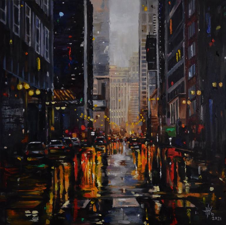 Wet Road Painting by Zhanna Kondratenko | Saatchi Art