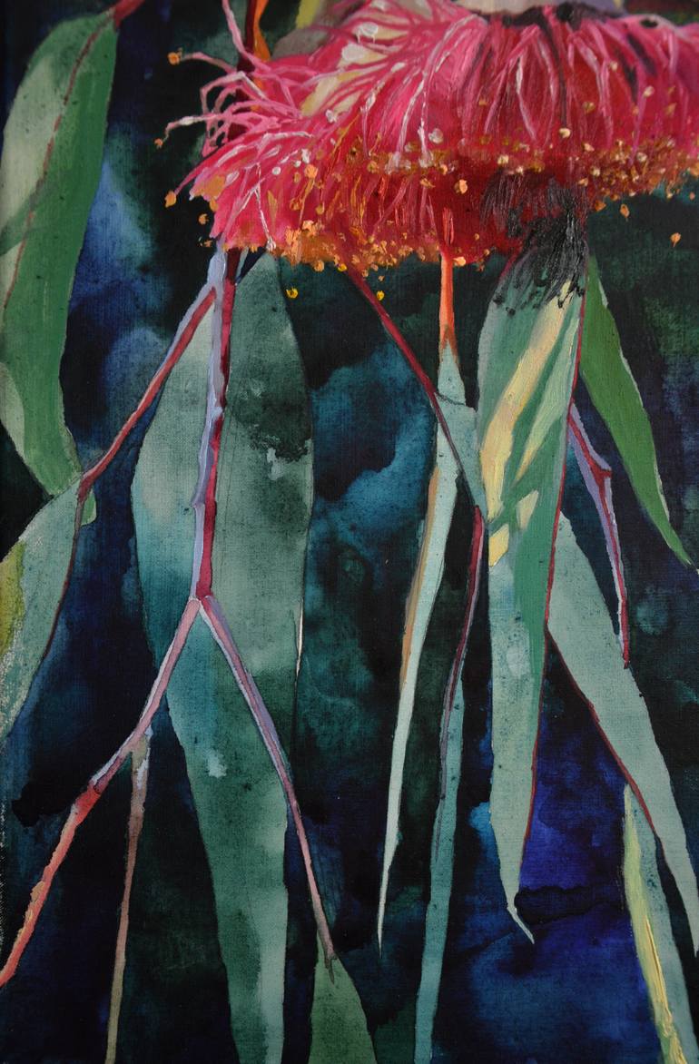 Original Abstract Floral Painting by Zhanna Kondratenko