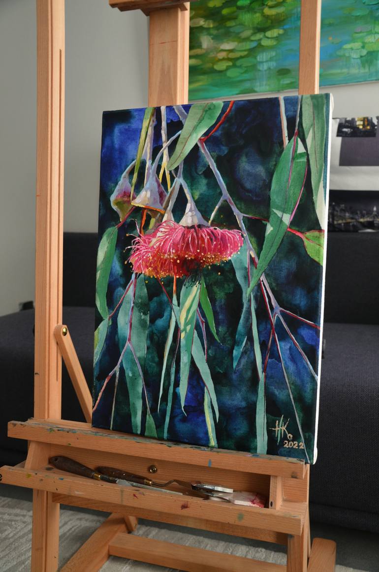 Original Abstract Floral Painting by Zhanna Kondratenko