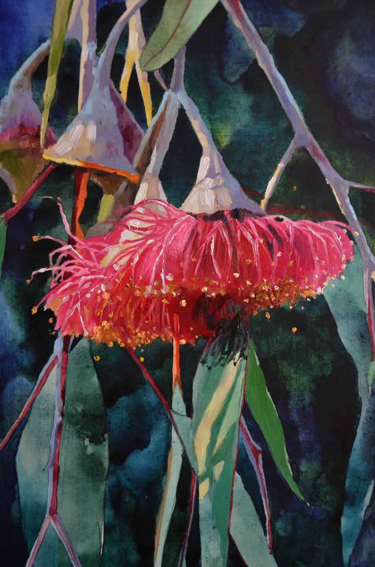 Original Abstract Floral Painting by Zhanna Kondratenko