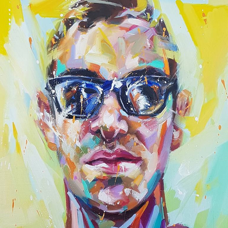 the young man Painting by Farhad Naini | Saatchi Art