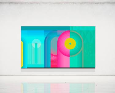 Original Art Deco Abstract Paintings by Jaime Domínguez