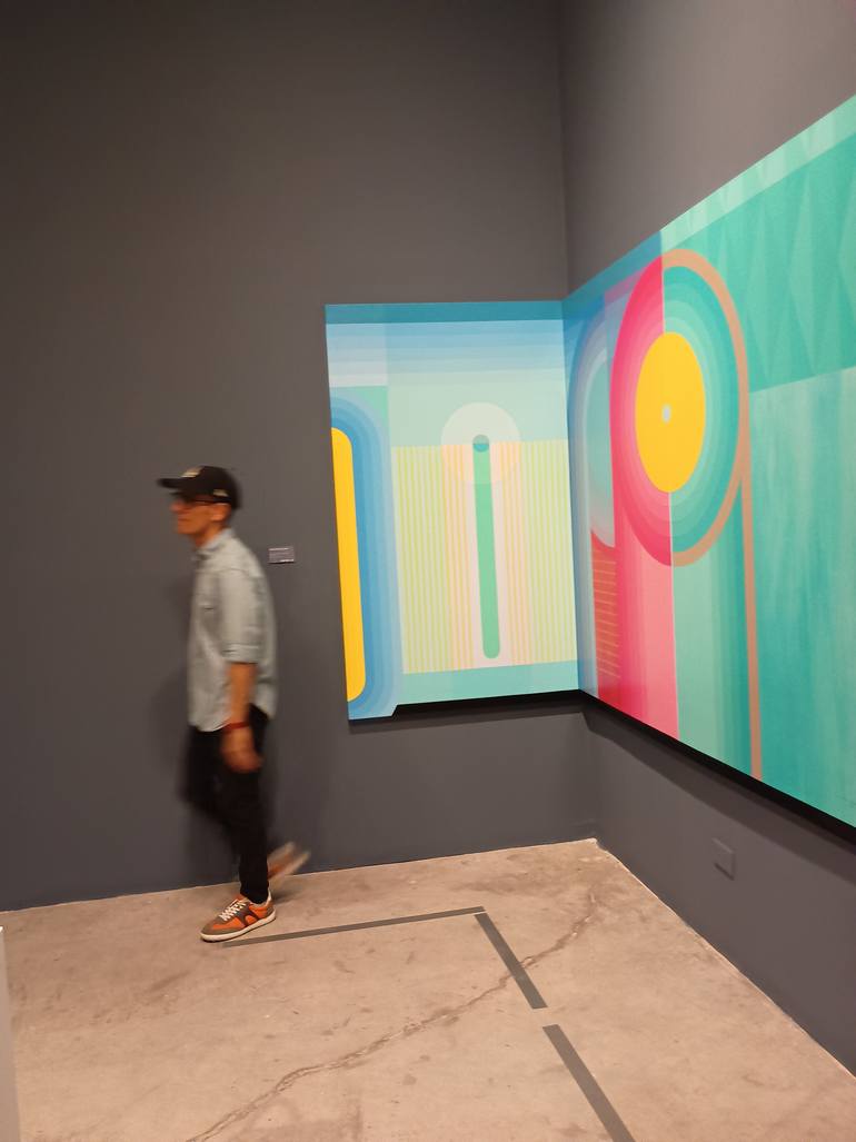 Original Art Deco Abstract Painting by Jaime Domínguez