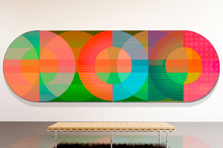 Original Art Deco Abstract Painting by Jaime Domínguez