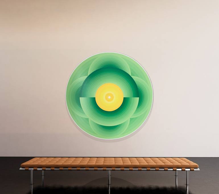 Original Art Deco Abstract Paintings by Jaime Domínguez