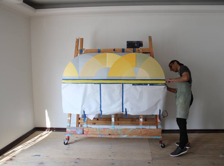 Original Conceptual Abstract Painting by Jaime Domínguez