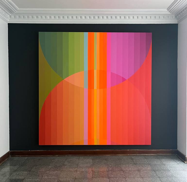 Original Bauhaus Abstract Painting by Jaime Domínguez