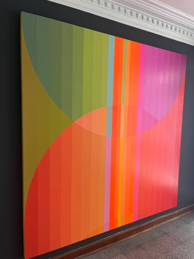 Original Bauhaus Abstract Painting by Jaime Domínguez