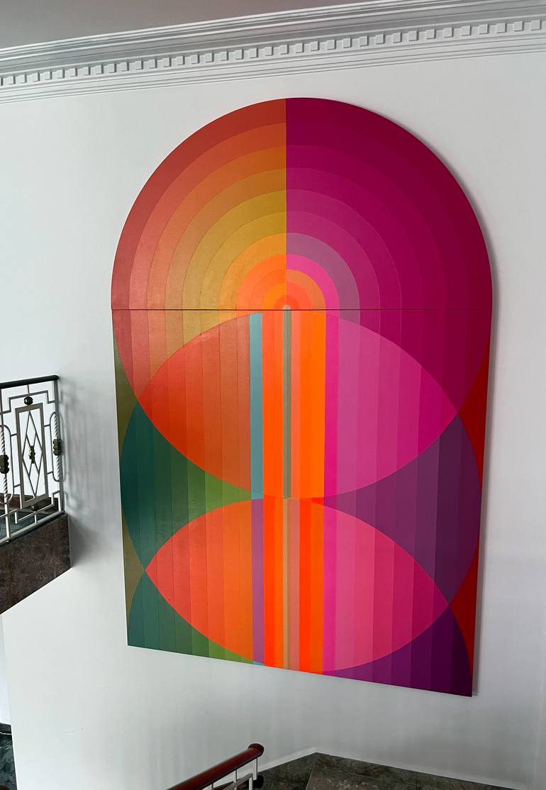 Original Art Deco Abstract Painting by Jaime Domínguez