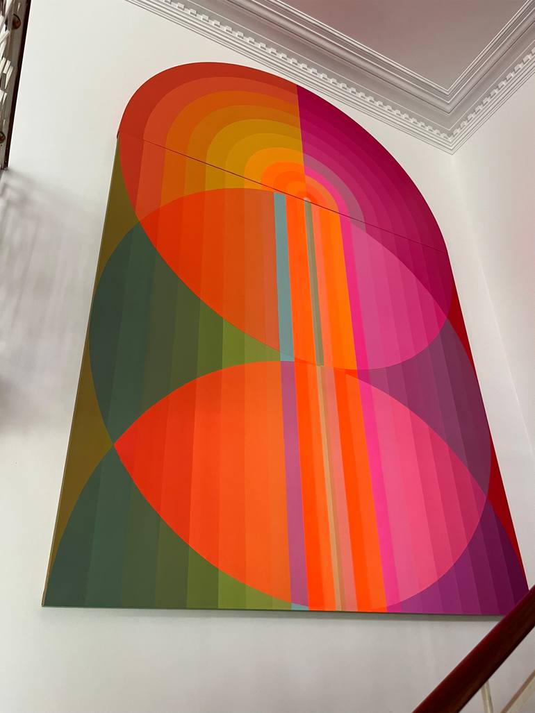 Original Art Deco Abstract Painting by Jaime Domínguez