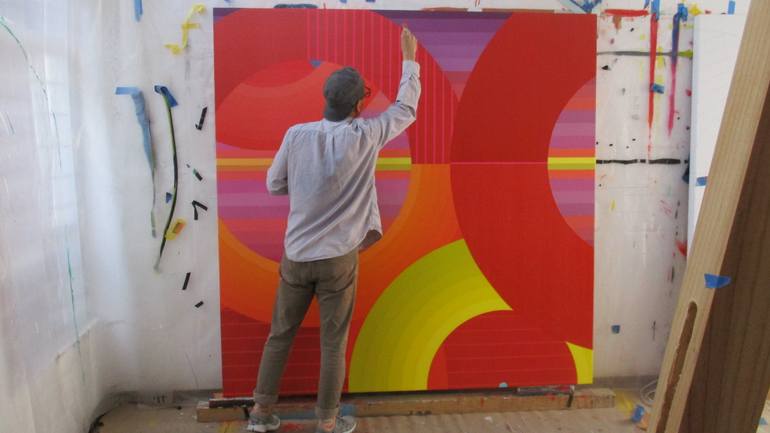 Original Conceptual Abstract Painting by Jaime Domínguez