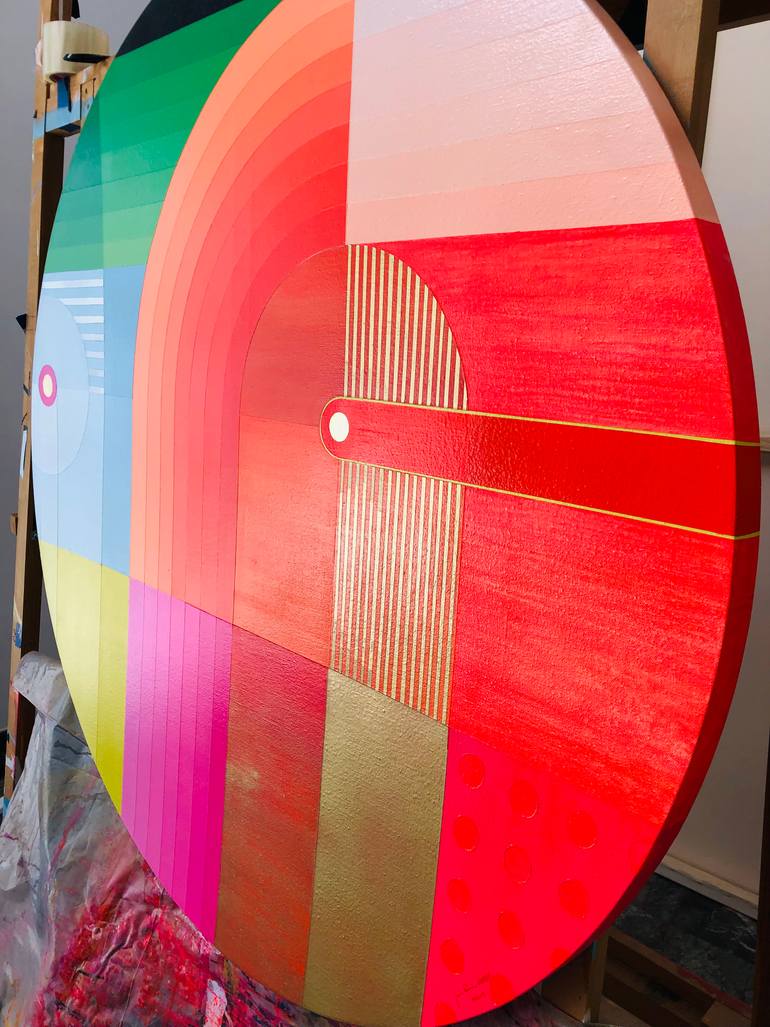 Original Art Deco Abstract Painting by Jaime Domínguez