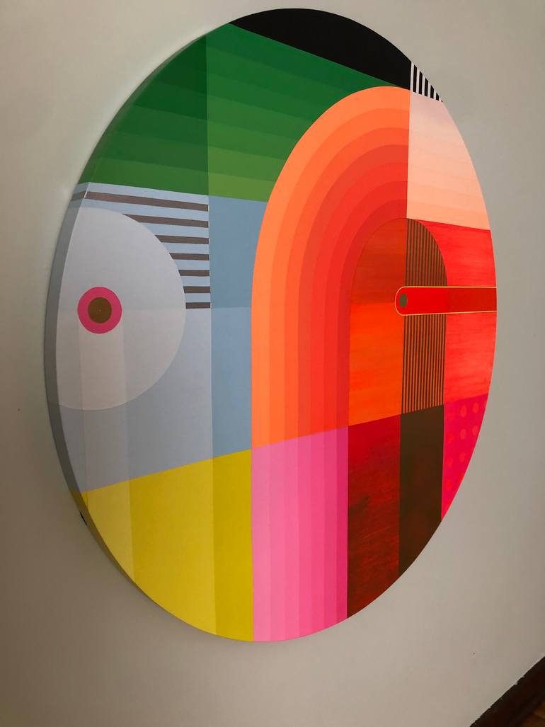 Original Art Deco Abstract Painting by Jaime Domínguez
