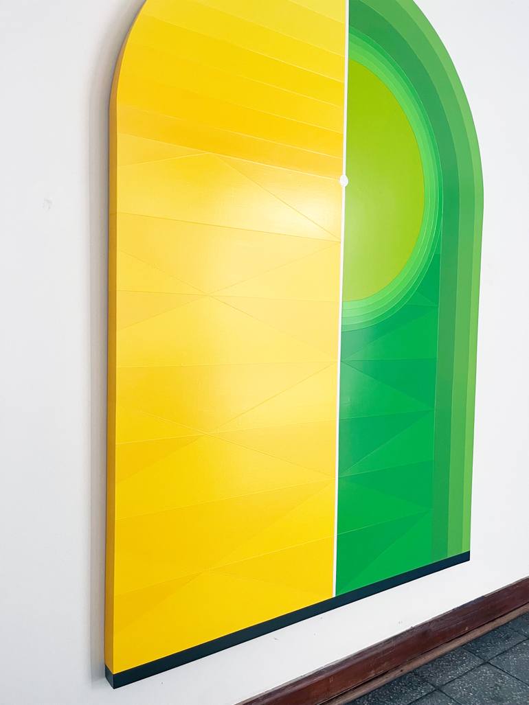 Original Art Deco Abstract Painting by Jaime Domínguez