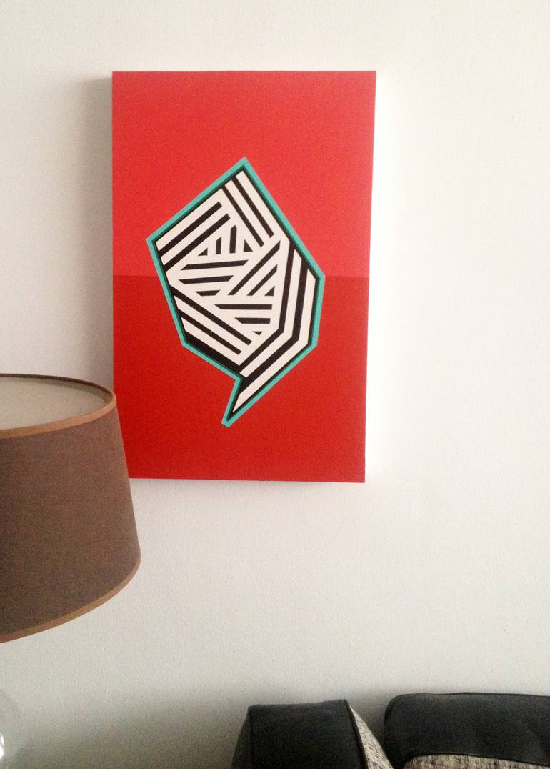 Original Abstract Geometric Painting by Jaime Domínguez