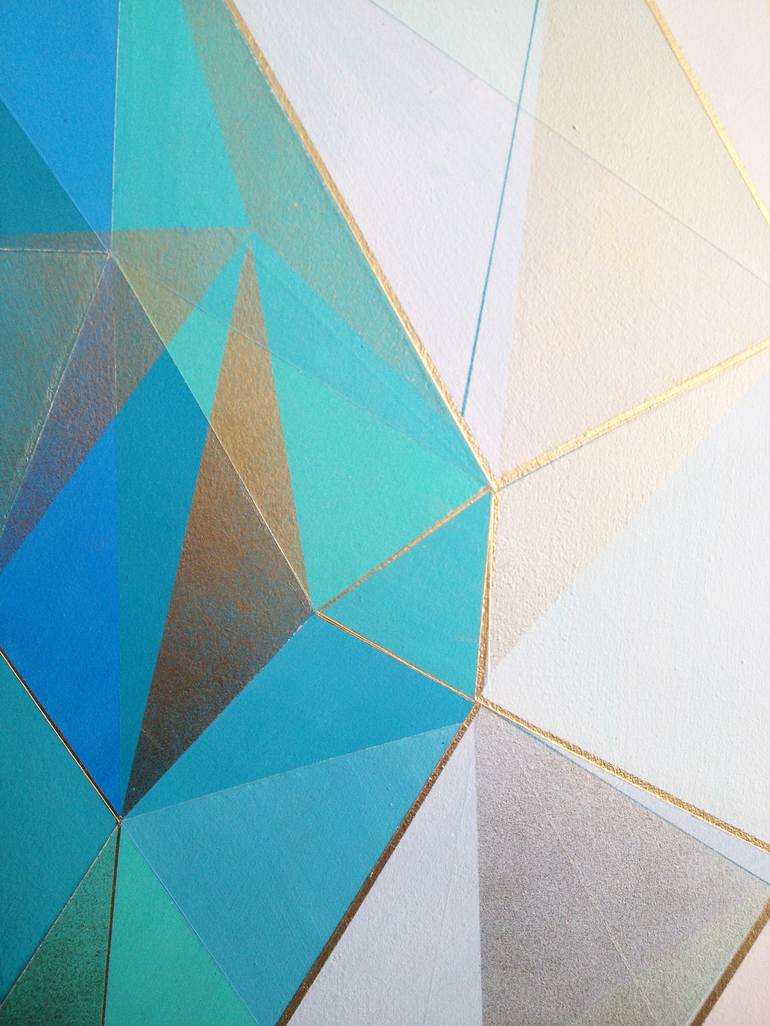 Original Abstract Geometric Painting by Jaime Domínguez