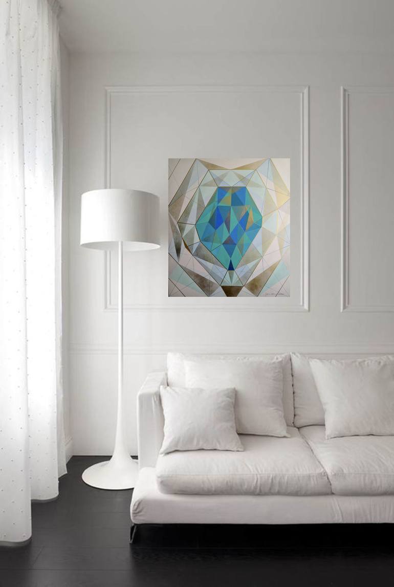 Original Abstract Geometric Painting by Jaime Domínguez