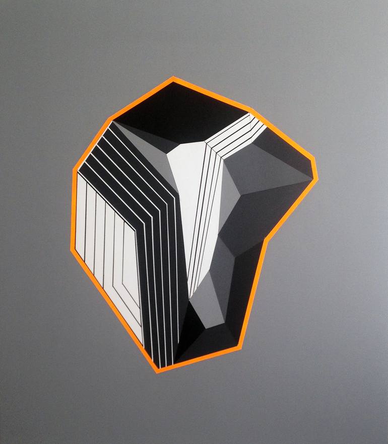 Original Art Deco Geometric Painting by Jaime Domínguez