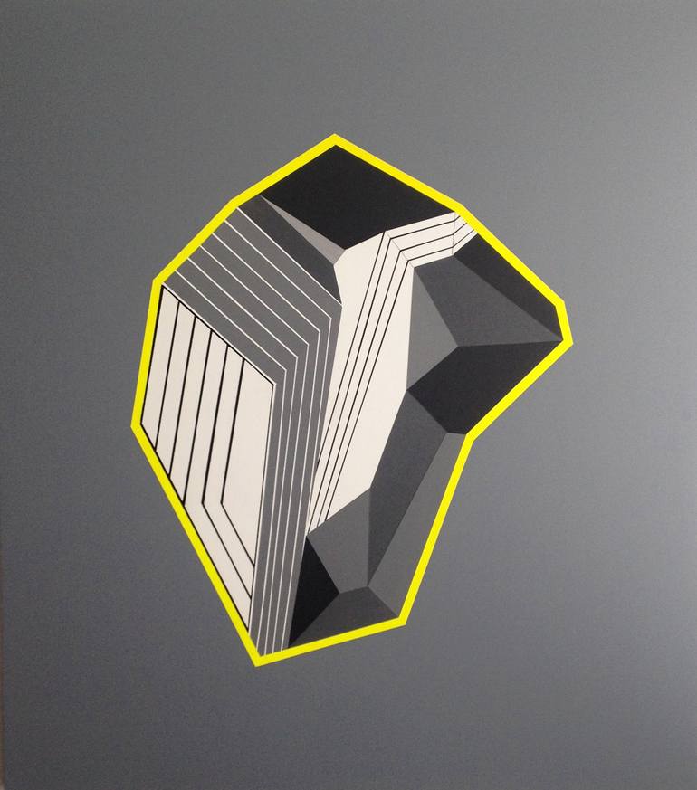 Original Abstract Geometric Painting by Jaime Domínguez