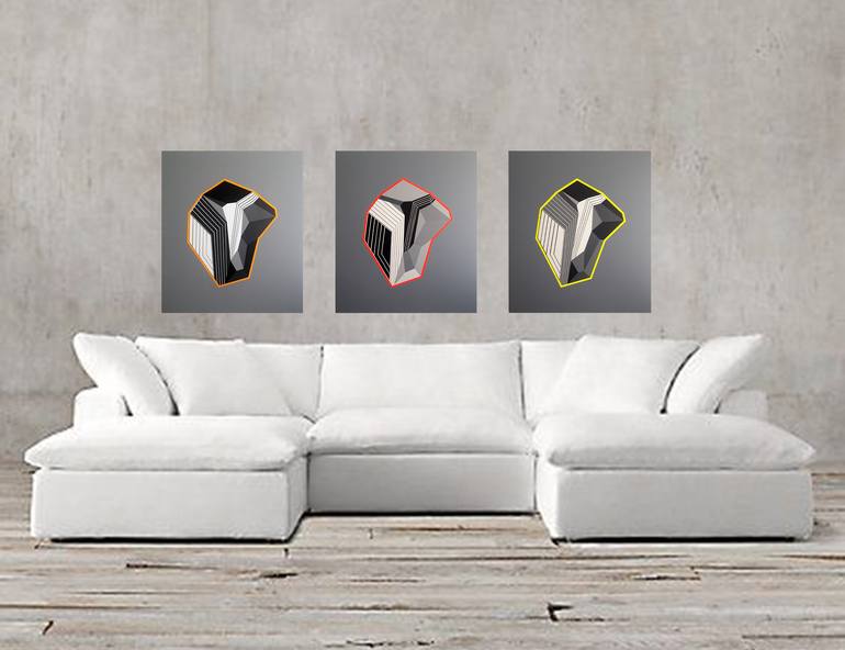 Original Abstract Geometric Painting by Jaime Domínguez