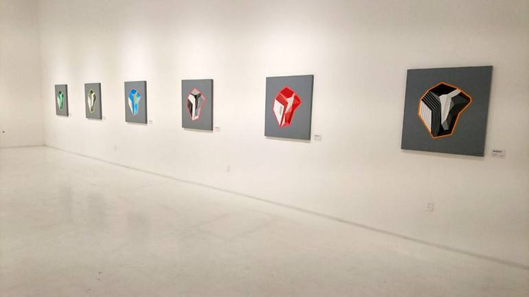 Original Abstract Geometric Painting by Jaime Domínguez
