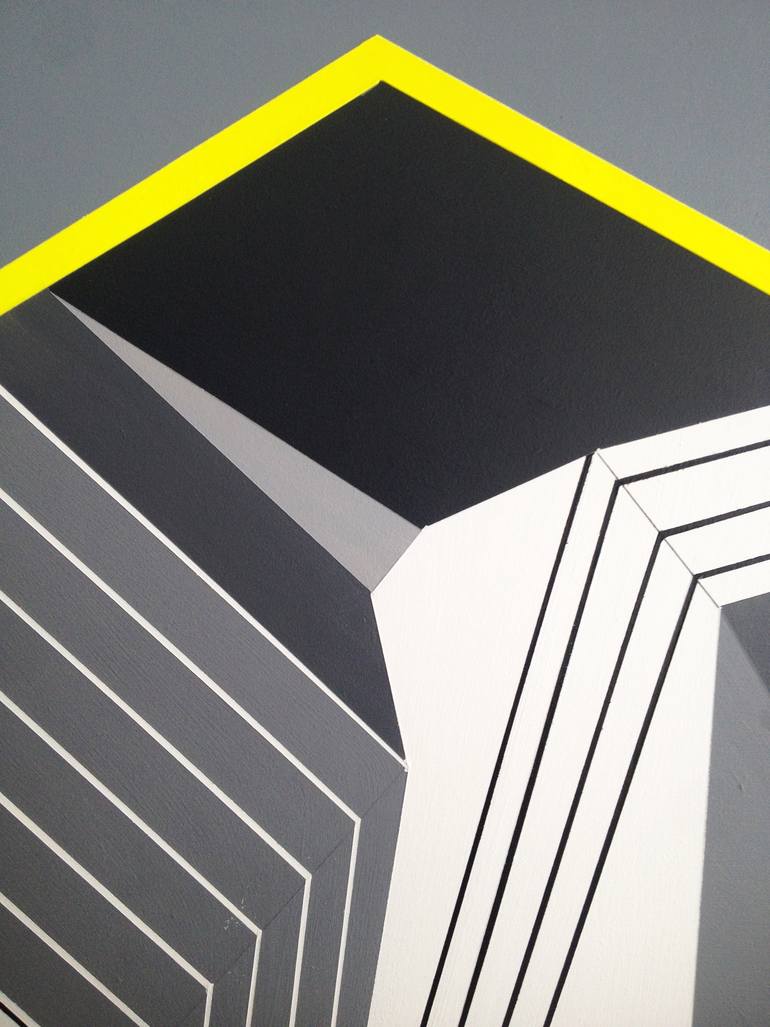 Original Abstract Geometric Painting by Jaime Domínguez