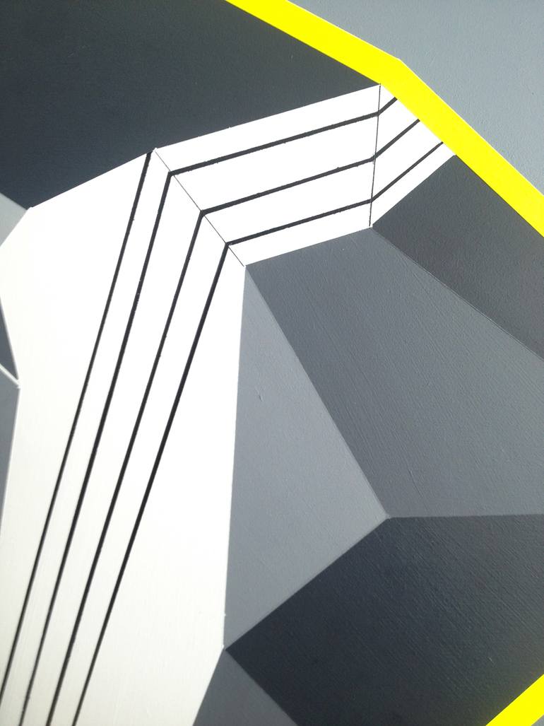Original Abstract Geometric Painting by Jaime Domínguez