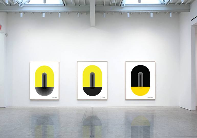 Original Abstract Geometric Painting by Jaime Domínguez