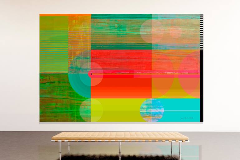 Original Art Deco Abstract Painting by Jaime Domínguez