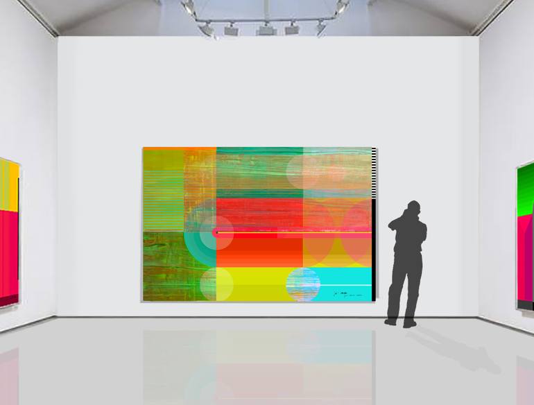 Original Art Deco Abstract Painting by Jaime Domínguez