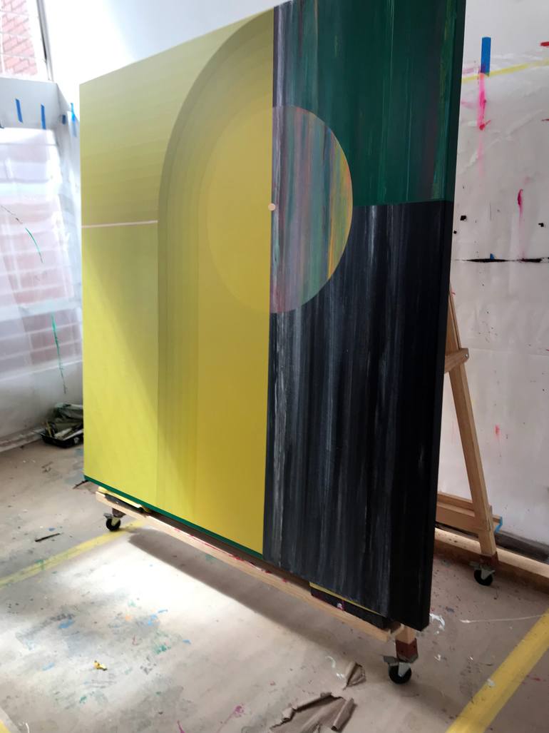 Original Art Deco Abstract Painting by Jaime Domínguez