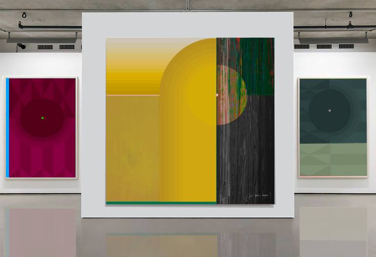 Original Art Deco Abstract Painting by Jaime Domínguez