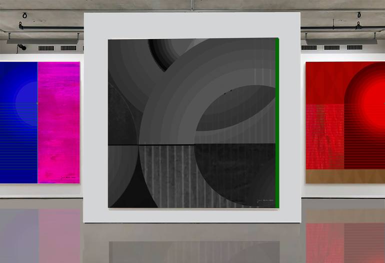 Original Art Deco Abstract Painting by Jaime Domínguez