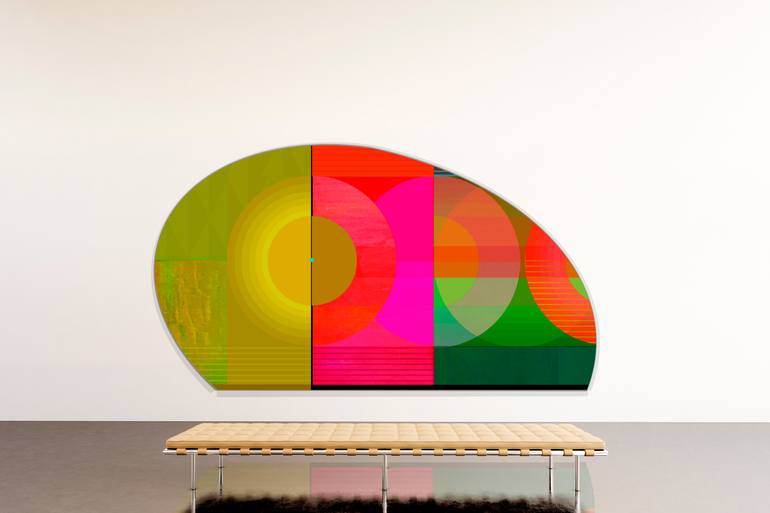 Original Art Deco Abstract Painting by Jaime Domínguez