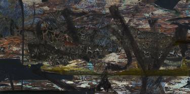 Original Abstract Expressionism Abstract Mixed Media by Andrew Agostino