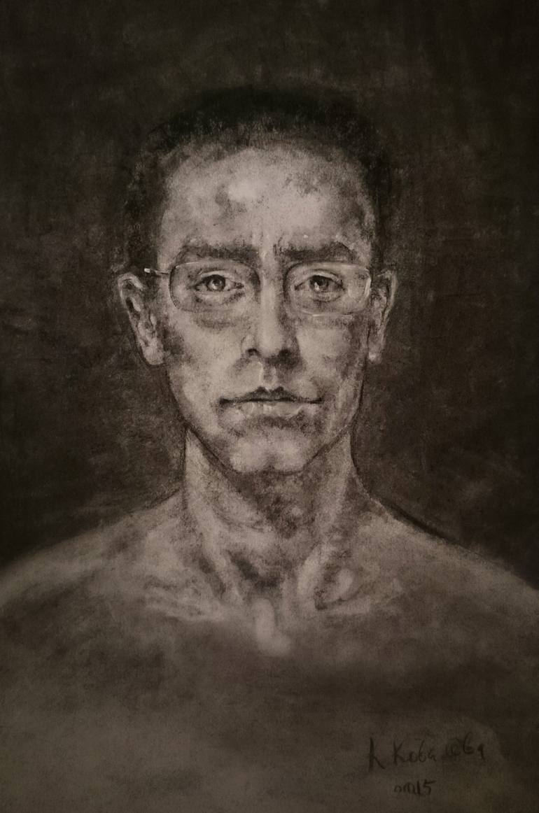 Portrait drawing of a man Drawing by Katerina K | Saatchi Art