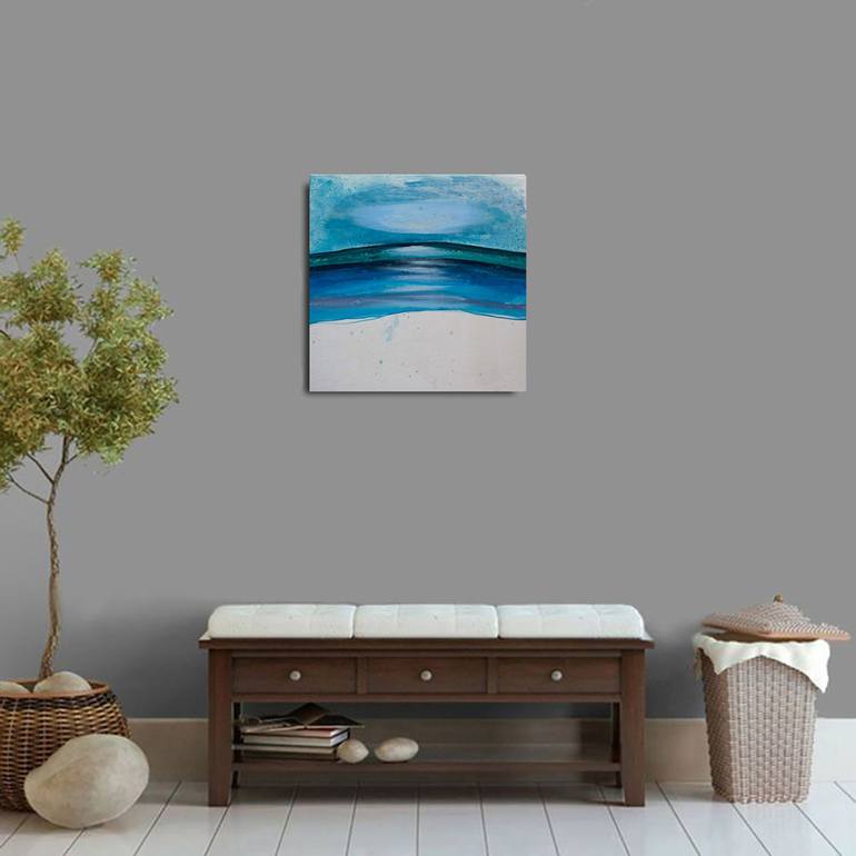 Original Abstract Seascape Painting by Aleksandra Erdeljan