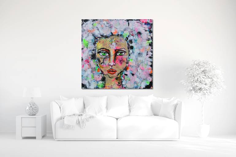 Original Abstract Portrait Painting by Diana Linsse