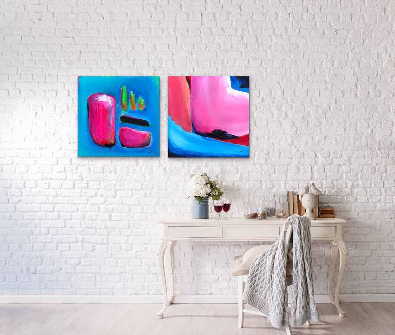 Original Abstract Expressionism Abstract Painting by Diana Linsse