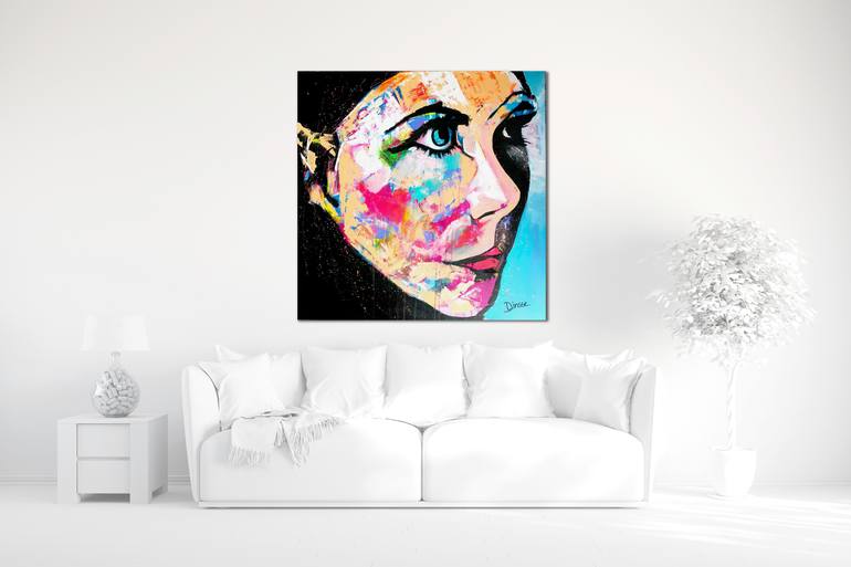 Original Abstract Expressionism Portrait Painting by Diana Linsse