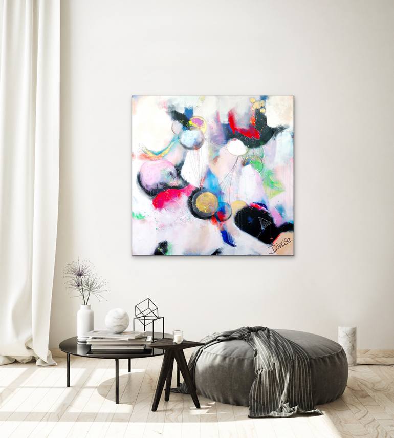 Original Abstract Expressionism Abstract Painting by Diana Linsse